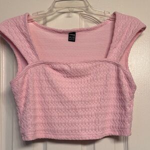 SHEIN Light Pink Textured Tank Top
